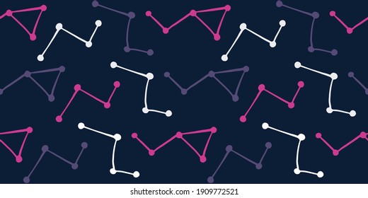 Trendy seamless space patterns. Cosmos backgrounds for cosmonautics day. Endless texture of universe for wallpaper, wrapping paper
