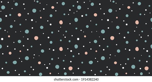 Trendy seamless space patterns. Cosmos backgrounds for cosmonautics day. Endless texture of universe for wallpaper, wrapping paper