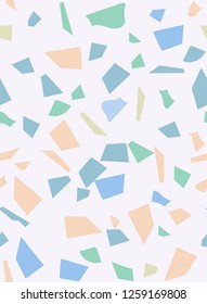 Trendy seamless terrazzo pattern. Abstract texture marble flooring vector illustration