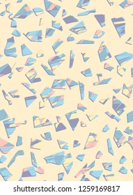 Trendy seamless terrazzo pattern. Abstract texture marble flooring vector illustration
