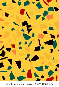Trendy seamless terrazzo pattern. Abstract texture marble flooring vector illustration