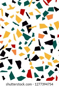 Trendy seamless terrazzo pattern. Abstract texture marble flooring vector illustration