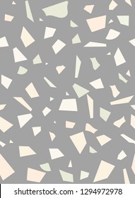 Trendy seamless terrazzo pattern. Abstract texture marble flooring vector illustration