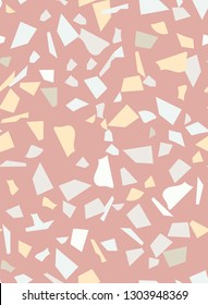 Trendy seamless terrazzo pattern. Abstract texture marble flooring vector illustration