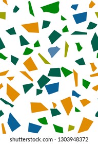 Trendy seamless terrazzo pattern. Abstract texture marble flooring vector illustration