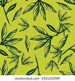 Trendy seamless vector floral pattern. Endless print made of small pink flowers and leaves. Summer and spring motifs. White background. Vector illustration.