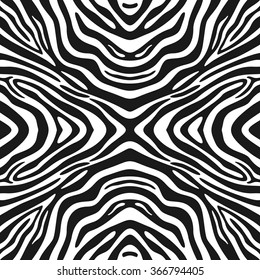 Trendy seamless zebra Stripes background. Vector pattern