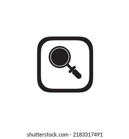 Trendy search app icon in flat style isolated on white background. 
Icon for the presentation, brochure, catalog, poster, book, magazines and apps.
Vector illustration, EPS10.