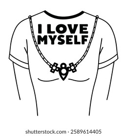 Trendy self-love vector art for t-shirts, featuring modern typography and a positive message. Perfect for fashion graphics, apparel prints, and digital designs. Editable, high-quality, and stylish