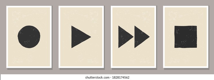 Conjunto de moda de composición artística artística abstracta y creativa de mano ideal para la decoración de paredes, como diseño de afiches o folletos, ilustración vectorial