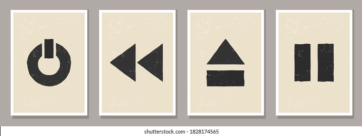 Conjunto de moda de composición artística artística abstracta y creativa de mano ideal para la decoración de paredes, como diseño de afiches o folletos, ilustración vectorial