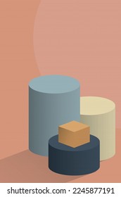A trendy set of abstract creative minimalist artistic composition ideal for wall decoration, such as postcard or brochure design, vector illustration