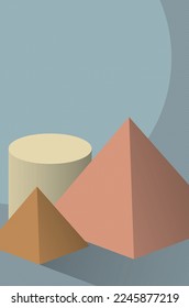 A trendy set of abstract creative minimalist artistic composition ideal for wall decoration, such as postcard or brochure design, vector illustration
