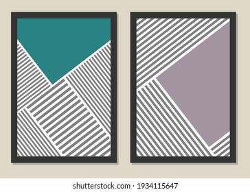 A trendy set of abstract geometric shapes in a minimal style, great decoration for walls, cards, brochures, packaging, covers. Vector illustration