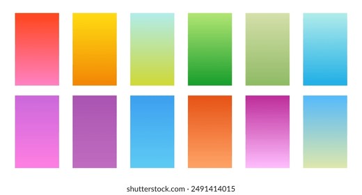 trendy set of abstract gradient color posters for workspace vector