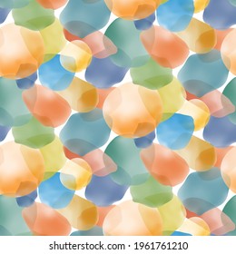 Trendy set of colorful minimalistic abstract hand painted illustrations. Seamless pattern abstract doodles various shapes. Great for design wall decoration, fabric, wallpaper, wrapping paper. Vector