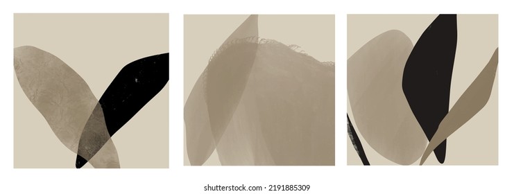 Trendy set design creative texture with abstract brush strokes, freehand bright colors geometric elements, shapes. Aesthetic contemporary collage. 
