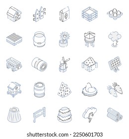 Trendy Set of Faqs and Queries Isometric Icons
