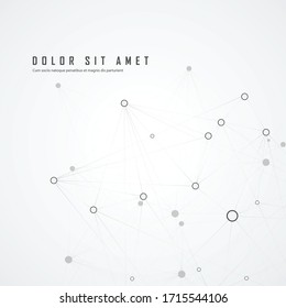 Trendy set for print. Vector illustration background. Computer geometric digital connection. Vector outline illustration. Modern graphic design