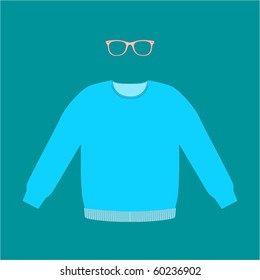 trendy set of sweater and sunglasses