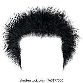 trendy shaggy man hairs black colour.
beauty style.high hair styling .
