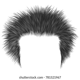 trendy shaggy man hairs black colour.
beauty style.high hair styling .
