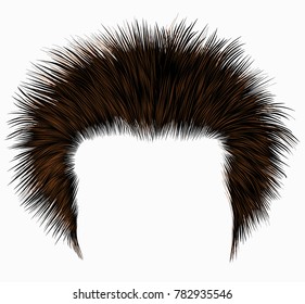 trendy shaggy man hairs black colour.
beauty style.high hair styling .
