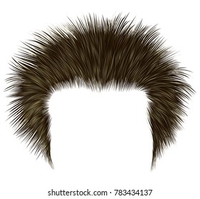 trendy shaggy man hairs black colour.
beauty style.high hair styling .
