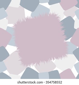 a trendy shaggy patchwork. Made in pastel blue and pink tones. Seamless pattern.