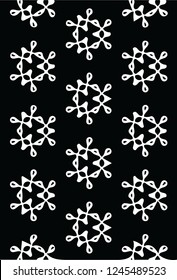 Trendy shape abstract snowflakes decorative vector pattern design for many creative ideas