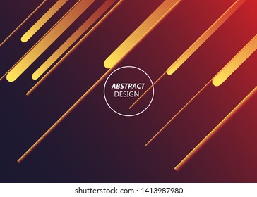Trendy shapes color gradient. Abstract shapes background with dynamic color gradient