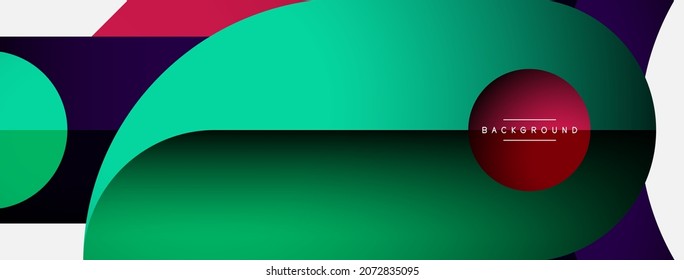 Trendy shapes, color minimal design composition, lines and shadows for wallpaper banner background or landing page