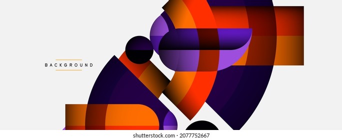 Trendy shapes, color minimal design composition, lines and shadows for wallpaper banner background or landing page