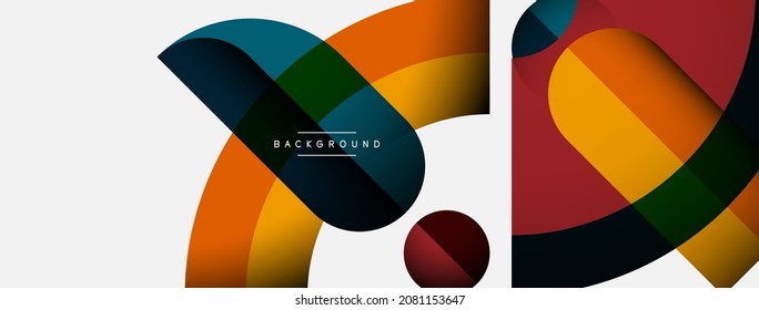 Trendy shapes, color minimal design composition, lines and shadows for wallpaper banner background or landing page