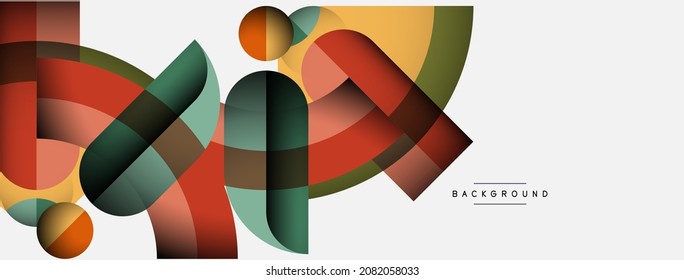 Trendy shapes, color minimal design composition, lines and shadows for wallpaper banner background or landing page