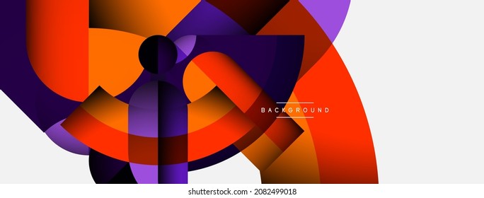 Trendy shapes, color minimal design composition, lines and shadows for wallpaper banner background or landing page