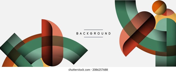 Trendy shapes, color minimal design composition, lines and shadows for wallpaper banner background or landing page