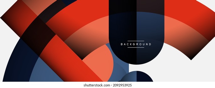 Trendy shapes, color minimal design composition, lines and shadows for wallpaper banner background or landing page