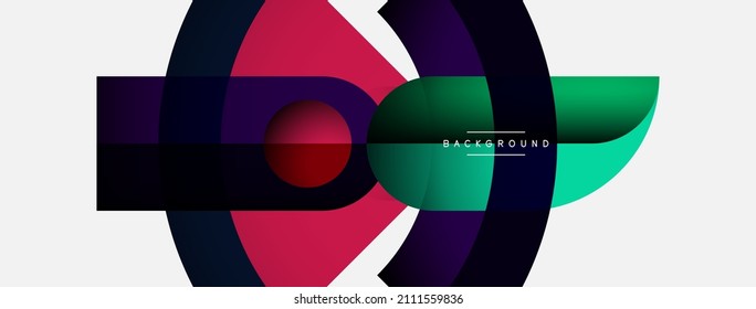Trendy shapes, color minimal design composition, lines and shadows for wallpaper banner background or landing page
