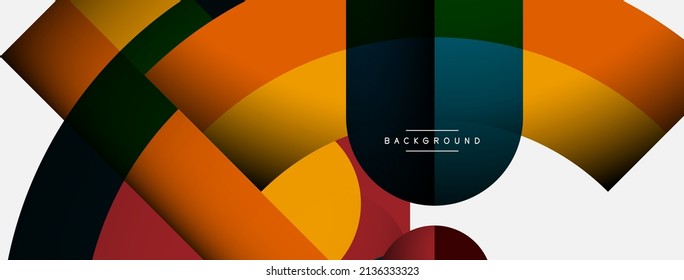 Trendy shapes, color minimal design composition, lines and shadows for wallpaper banner background or landing page