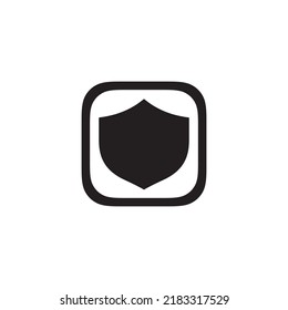 Trendy shield app icon in flat style isolated on white background. 
Icon for the presentation, brochure, catalog, poster, book, magazines and apps.
Vector illustration, EPS10.