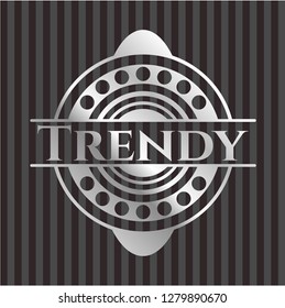 Trendy silvery emblem