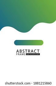 Papel de pared abstracto y moderno con formas fluidas A4. Resumen de fondo líquido con color verde. Estilo de movimiento dinámico para banners , panfletos, afiches, marcos, bordes, presentaciones, volantes