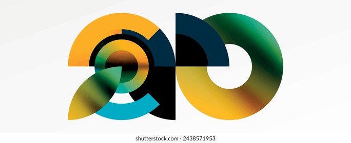 Trendy simple circle abstract background. Vector Illustration For Wallpaper, Banner, Background, Card, Book Illustration, landing page