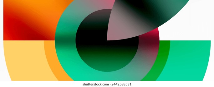 Fondo abstracto simple del círculo de moda. Ilustración vectorial para fondo de pantalla, banner, fondo, tarjeta, ilustración de libro, página de destino