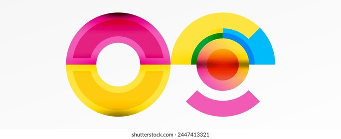Fondo abstracto simple del círculo de moda. Ilustración vectorial Para Fondo de pantalla, Anuncio, Fondo, Tarjeta, Ilustración de libro, página de destino