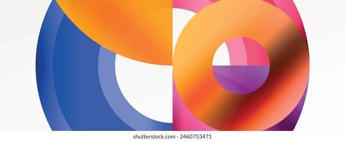 Trendy simple circle abstract background. Vector Illustration For Wallpaper, Banner, Background, Card, Book Illustration, landing page