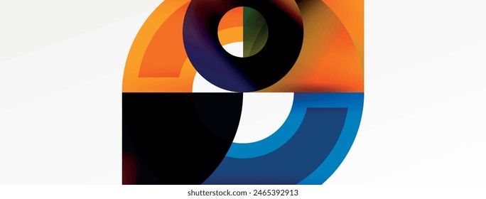 Trendy simple circle abstract background. Vector Illustration For Wallpaper, Banner, Background, Card, Book Illustration, landing page