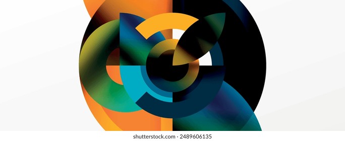 Trendy simple circle abstract background. Vector Illustration For Wallpaper, Banner, Background, Card, Book Illustration, landing page