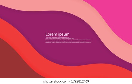 Trendy, einfache Farbverlauf-abstrakter Hintergrund mit dynamischem Wellenzeileneffekt. Vektorgrafik für Bildschirmhintergründe, Banner, Hintergrund, Karte, Buchillustration, Landing-Page-Kunst